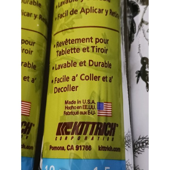 NEW!! BLACK & WHITE FLORAL CONTACT PAPER (6 rolls) - Picture 5 of 8